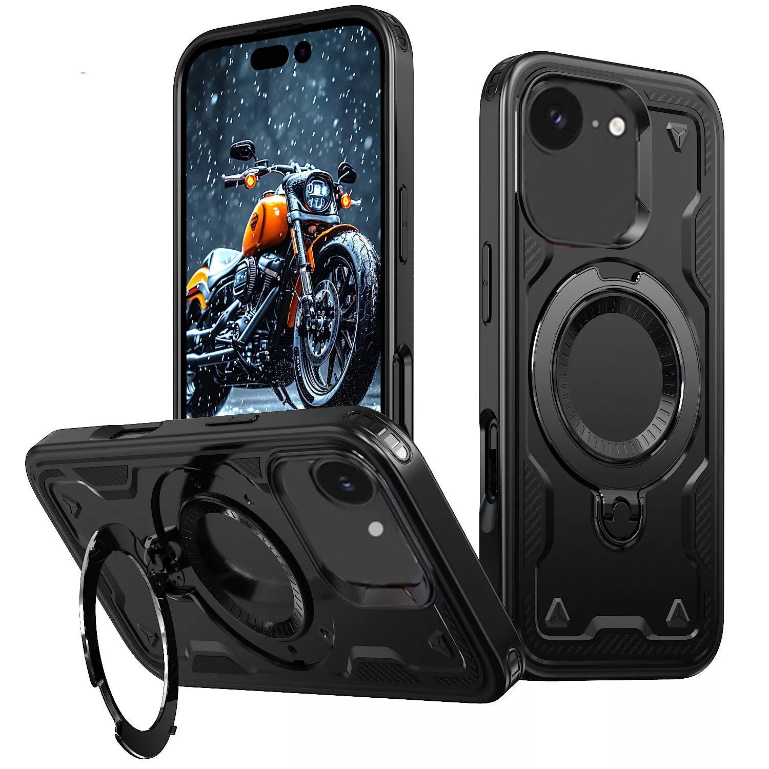 Shockproof Magsafe Kickstand Ring Case for iPhone 16e Shockproof Magsafe Kickstand Ring Case for iPhone 16e